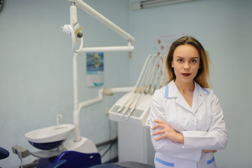 Fototapeta premium young woman dentist