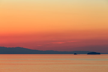 夕焼け -琴弾公園内の山頂展望台-