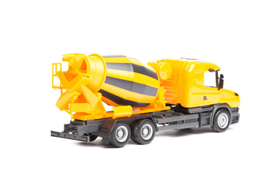 yellow truck concrete mixer