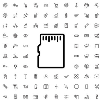 Memory Card Icon Vector