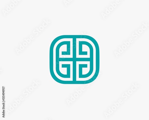 "Vector abstract luxury logo design template." Stock image and royalty