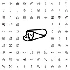 wrap sandwich icon illustration