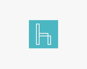 Letter H icon alphabet symbol. Letter H logo icon design vector sign. 