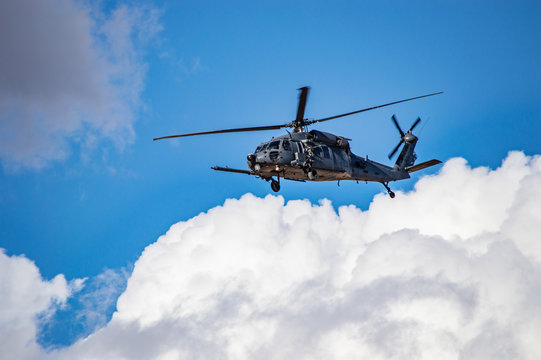 Pavehawk in the clouds