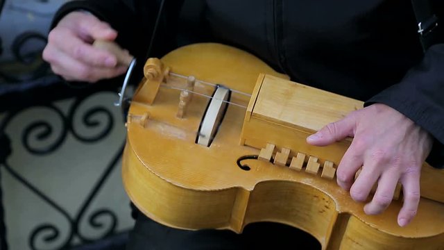 Playing the ancient instrument