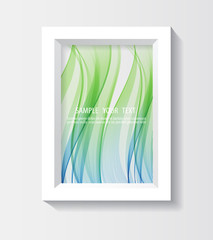 Photo frame with abstract waves.