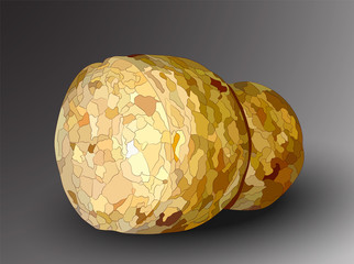 champagne cork on a black background shadow