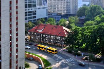 Katowice z lotu ptaka - tilf shift (blokowisko) © Anna