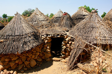 View of the Chieftains village Oudjila  of Podoko people in Cameroon   © robnaw