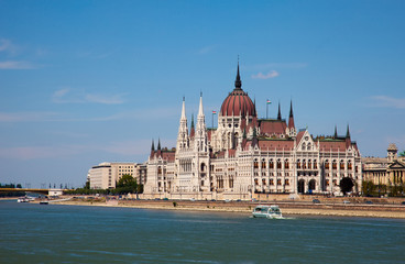 Fototapeta na wymiar beautiful building of the Parliament in Budapest, Hungary