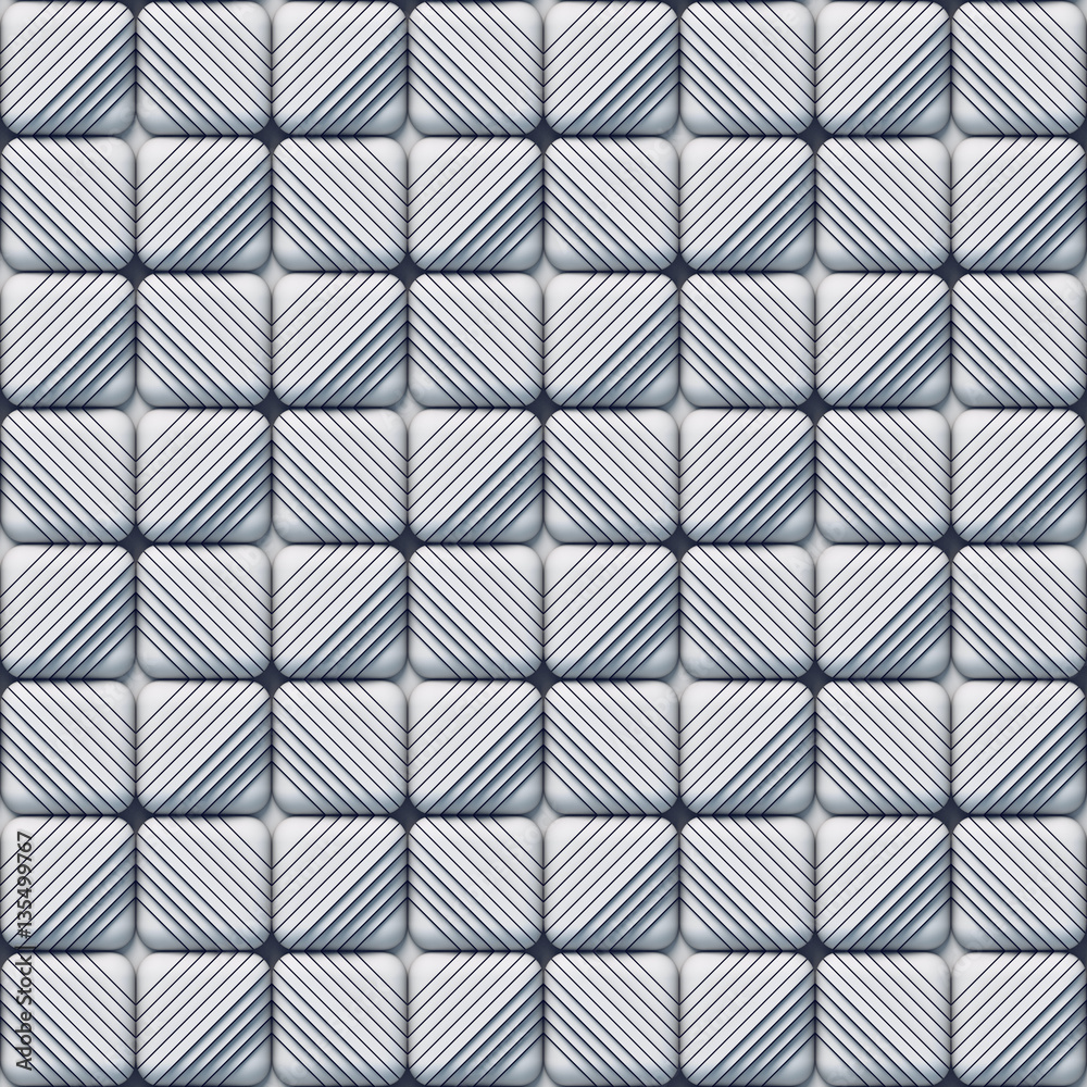 Aufkleber White seamless texture surface pattern. 3d rendering