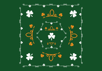 Shamrock Patterned St. Patrick's Day Card Layouts 2