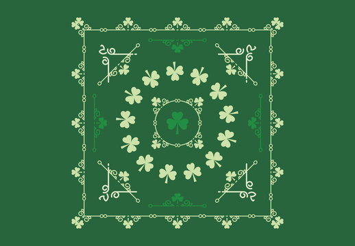 Shamrock Patterned St. Patrick's Day Card Layouts 1