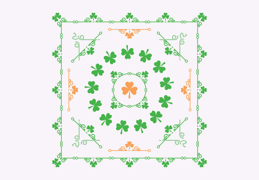 Shamrock Patterned St. Patrick's Day Card Layouts 3