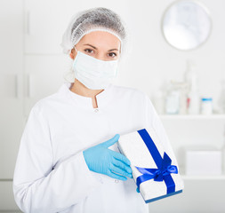 Naklejka premium Finnish nurse at work