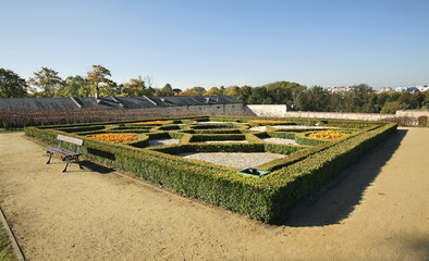 Garden of Palace of Krakow Bishops in Kielce. Poland