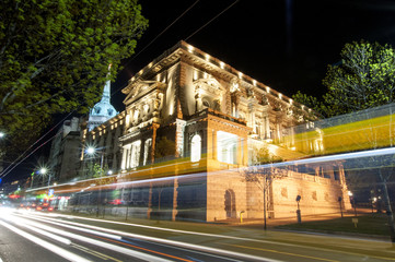 Fototapeta na wymiar Belgrade City Hall at night - Serbia