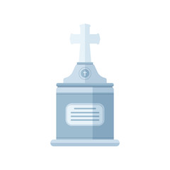 Tombstone crypt vector construction for dead people.
