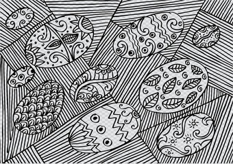 Easter eggs background