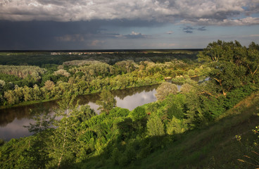 Fototapeta premium Khopyor river near Novokhopyorsk. Voronezh Oblast. Russia 