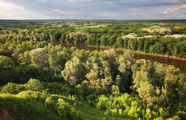 Fototapeta na wymiar Khopyor river near Novokhopyorsk. Voronezh Oblast. Russia 