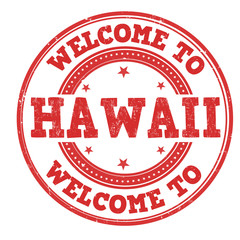 Welcome to Hawaii sign or stamp