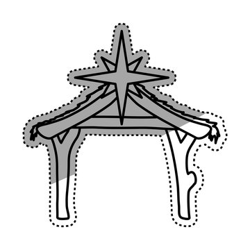 recommend clip art: Christmas manger concept icon vector illustration graphic design