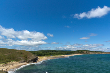 Fototapeta premium A beach at the mouth of the Veleka River, Sinemorets village, Burgas Region, Bulgaria