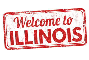 Welcome to Illinois sign or stamp