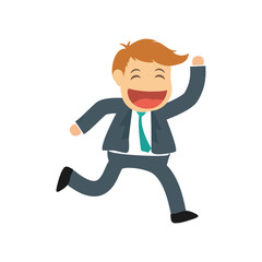 Successful businessman cartoon icon vector illustration graphic design
