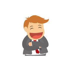 Successful businessman cartoon icon vector illustration graphic design