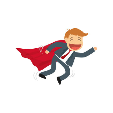 Successful businessman cartoon icon vector illustration graphic design