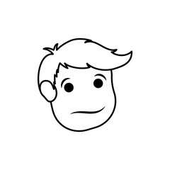 Man head cartoon icon vector illustration graphic design