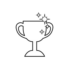 Trophy cup championship icon vector illustration graphic design