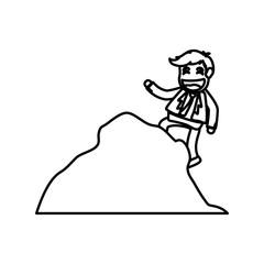 Successful businessman cartoon icon vector illustration graphic design