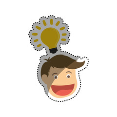 Man head cartoon icon vector illustration graphic design