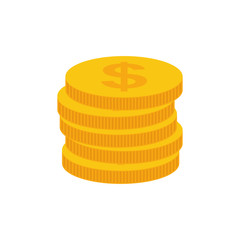 Coins money cash icon vector illustration graphic design