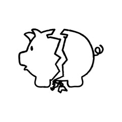 Piggy money savings icon vector illustration graphic design