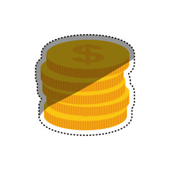 Coins money cash icon vector illustration graphic design