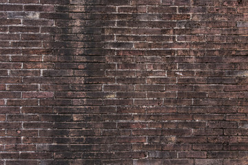 Old Vintage Red Brick Wall With White cement Background Texture