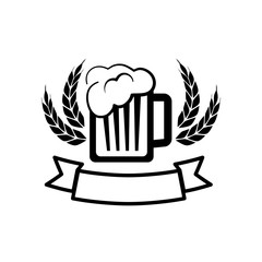 Beer and brewery concept icon vector illustration graphic design