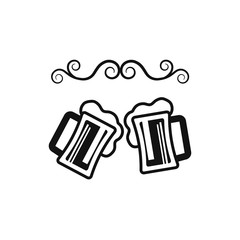 Beer and brewery concept icon vector illustration graphic design