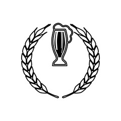 Beer and brewery concept icon vector illustration graphic design