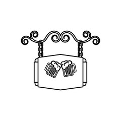 Beer and brewery concept icon vector illustration graphic design