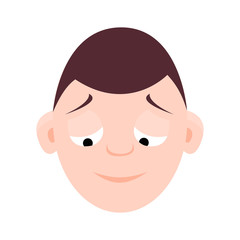 Cute child emotion, faces, kid icon avatar