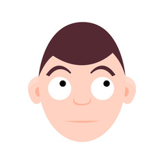 Cute child emotion, faces, kid icon avatar