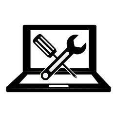 technical service computers icon, vetor illustration design