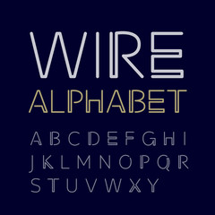 Obraz premium Vector linear uppercase alphabet