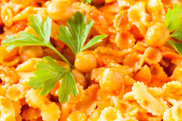 Chickpeas Pasta Closeup