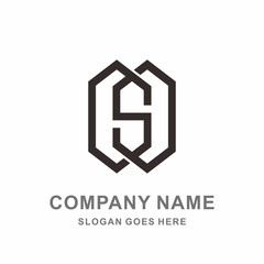 Monogram Letter S Geometric Infinity Strips Architecture Interior Construction Business Company Stock Vector Logo Design Template